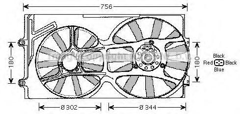 Вентилятор, охлаждение двигателя VW7510 AVA