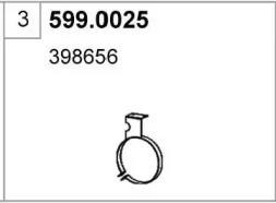 Монтажный комплект, глушитель 5990025 ASSO
