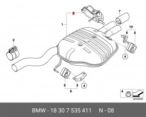 Кронштейн крепления 18 30 7 535 411 BMW
