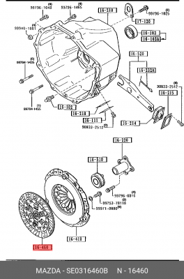 Диск сцепления SE0316460B MAZDA
