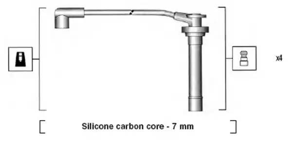 Ккомплект проводов зажигания 941295120858 MAGNETI MARELLI