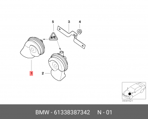 Сигнал звуковой 61 33 8 387 342 BMW