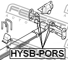Сайлентблок - втулка рессоры HYSB-PORS FEBEST