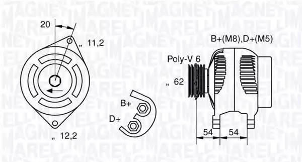 Генератор 063321858010 MAGNETI MARELLI