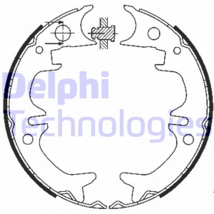 Комплект тормозных колодок, стояночная тормозная система LS1901 DELPHI