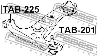 Сайлентблок рычага подвески TAB-225 FEBEST