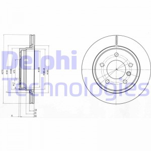 Тормозной диск BG3041 DELPHI