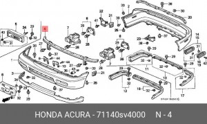 Носитель, буфер 71140SV4000 HONDA