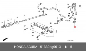 Тяга / стойка, стабилизатор 51330SG0013 HONDA