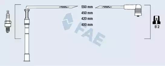 Ккомплект проводов зажигания 85991 FAE
