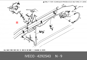 Главный цилиндр, система сцепления 4292543 IVECO