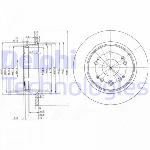 Тормозной диск BG3797 DELPHI