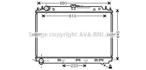 Радиатор охлаждения ДВС DN2296 AVA