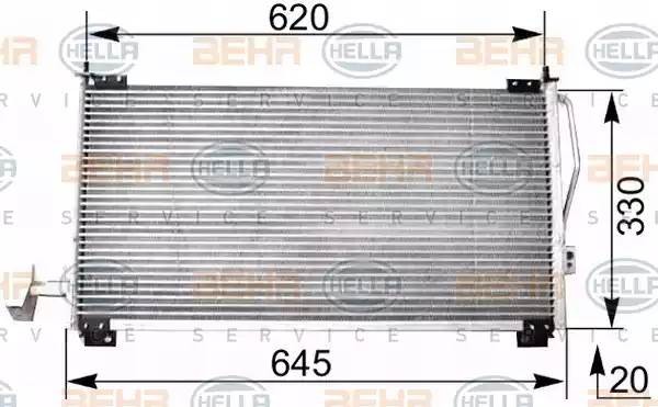 Конденсатор, кондиционер 8FC 351 038-541 HELLA