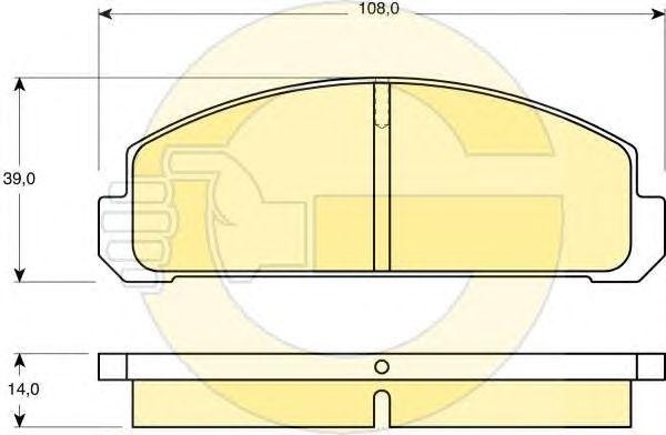 Комплект тормозных колодок, диско 6101789 GIRLING