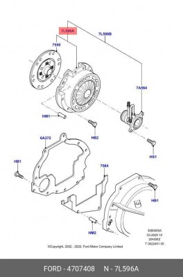 Комплект сцепления 4 707 408 FORD