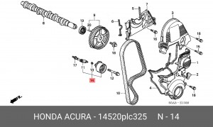 Натяжной ролик, ремень ГРМ 14520-PLC-325 HONDA