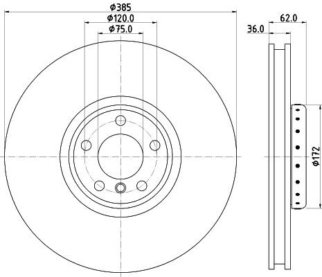 Конденсатор, кондиционер 8FC351038711 HELLA