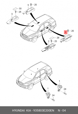 Блок управления стеклоподъемником 935803E200EN HYUNDAI KIA