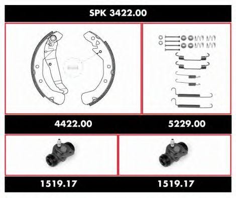 Комплект тормозных колодок SPK342200 REMSA