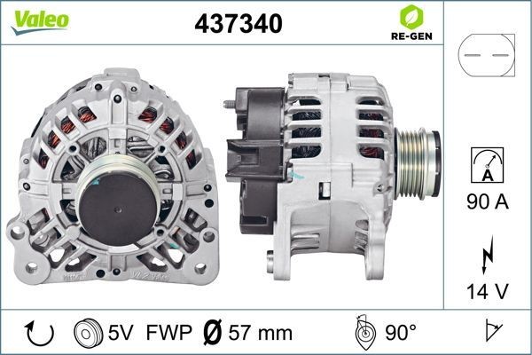 Генератор 437340 VALEO PHC