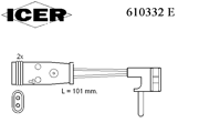 Датчик износа тормозных колодок 610323E ICER