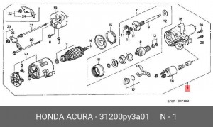 Стартер 31200PY3A01 HONDA