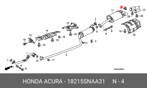 Резинка крепления глушителя 18215SNAA31 HONDA