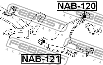 Сайлентблок рычага подвески NAB-120 FEBEST