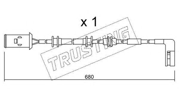 Сигнализатор, износ тормозных колодок SU093 TRUSTING