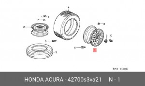 Диск колеса 42700S3VA21 HONDA