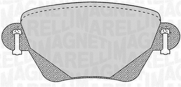 Комплект тормозных колодок, диско 430216171039 MAGNETI MARELLI