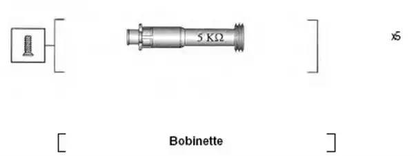 Ккомплект проводов зажигания 941095820620 MAGNETI MARELLI
