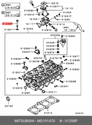 Болт головки цилидра MD191470 MITSUBISHI