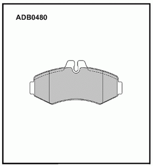 Колодки тормозные дисковые ADB0480 ALLIED NIPPON