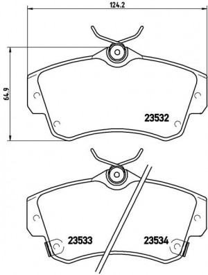 Комплект тормозных колодок, диско P11012 BREMBO