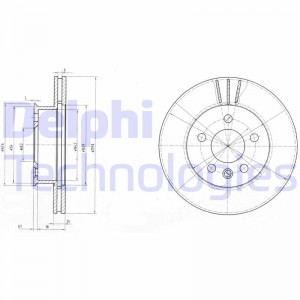 Тормозной диск BG2717 DELPHI