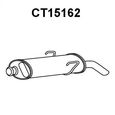 Глушитель выхлопных газов конечный CT15162 VENEPORTE
