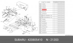 Датчик, температура охлаждающей жидкости 420805410 SUBARU