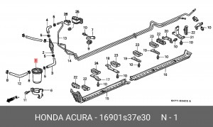 Топливный фильтр 16901S37E30 HONDA