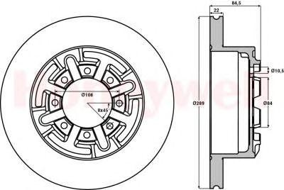 Тормозной диск 567128B BENDIX JURID