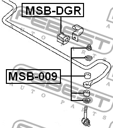 Втулки стабилизатора (комплект) MSB-009 FEBEST