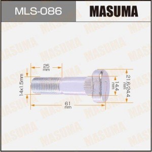 Болт - шпилька крепления колеса MLS-086 MASUMA