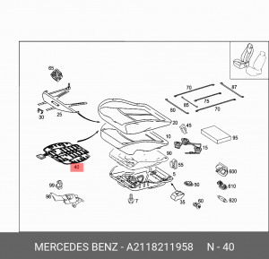 Датчик, частота вращения колеса A 211 821 19 58 MERCEDES BENZ
