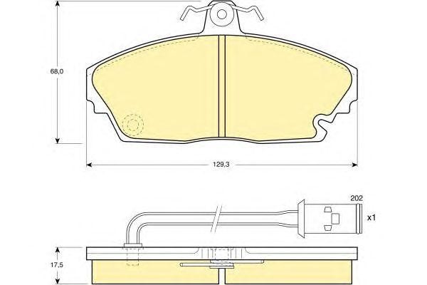 Комплект тормозных колодок, диско 6104791 GIRLING