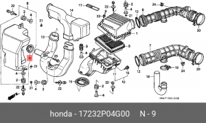 Деталь 17232P04G00 HONDA