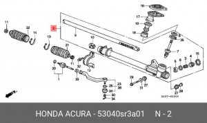 Рулевой механизм 53040SR3A01 HONDA