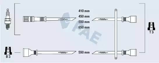 Ккомплект проводов зажигания 83910 FAE