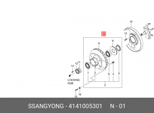 Тормозной диск 4141005301 SSANG YONG