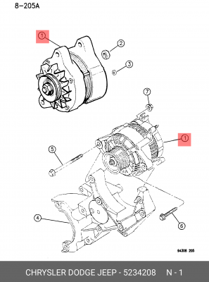 Статор, генератор 523 4208 CHRYSLER